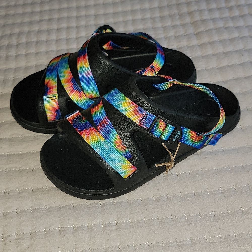 New Chaco Chillos Tie Dye Adjustable Strap Performance Sport Sandals Size Kids 2